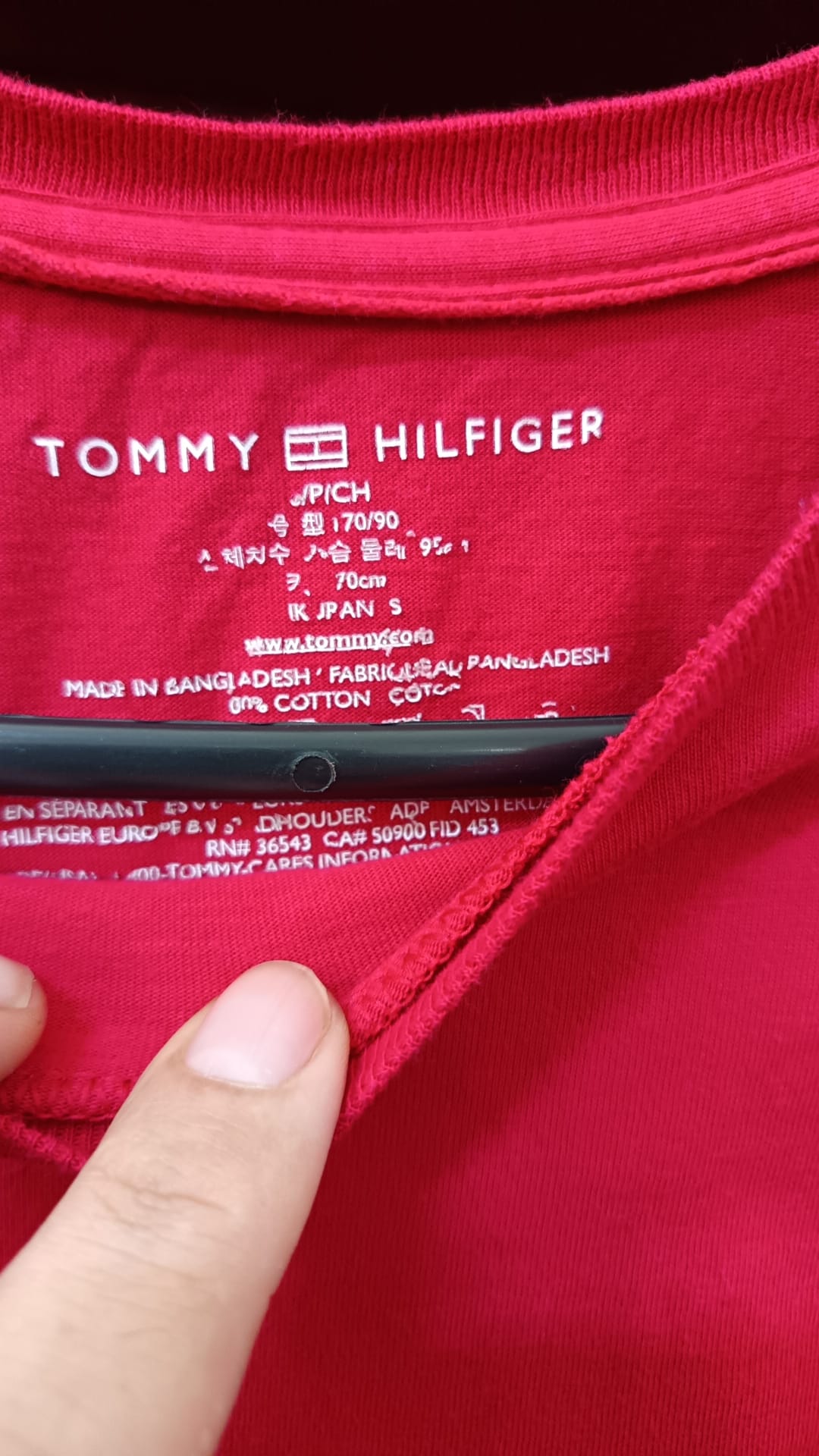 T-shirt Tommy Hilfiger rossa