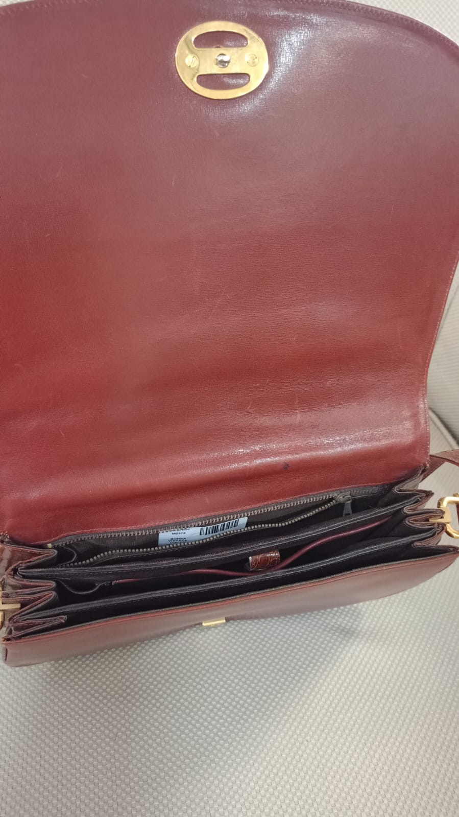 Borsa anni ’70 in pelle effetto cocco