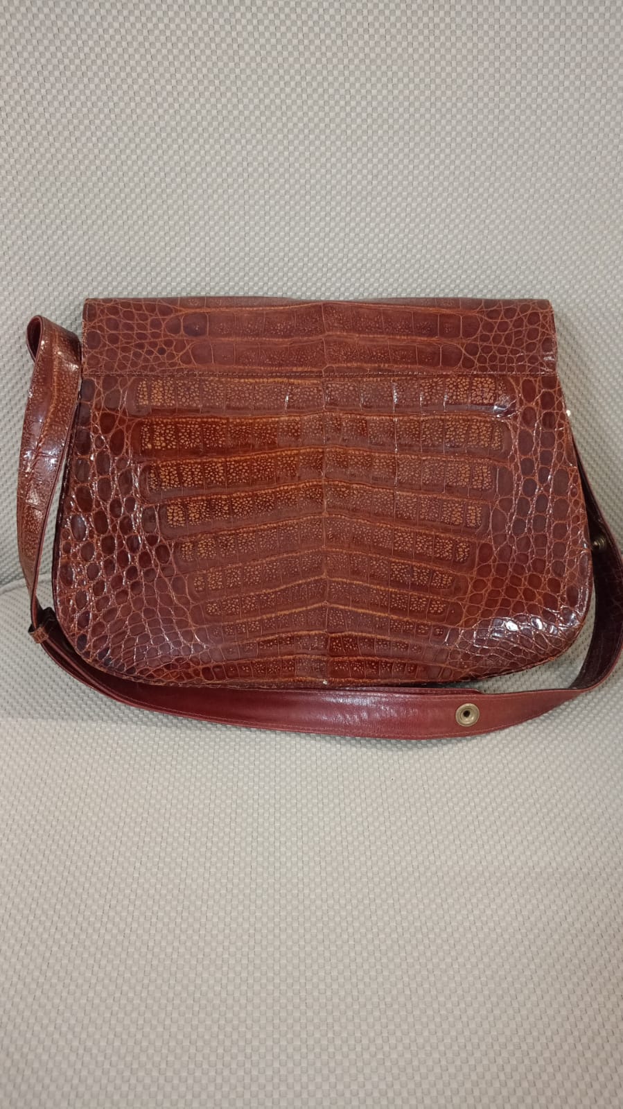 Borsa anni ’70 in pelle effetto cocco