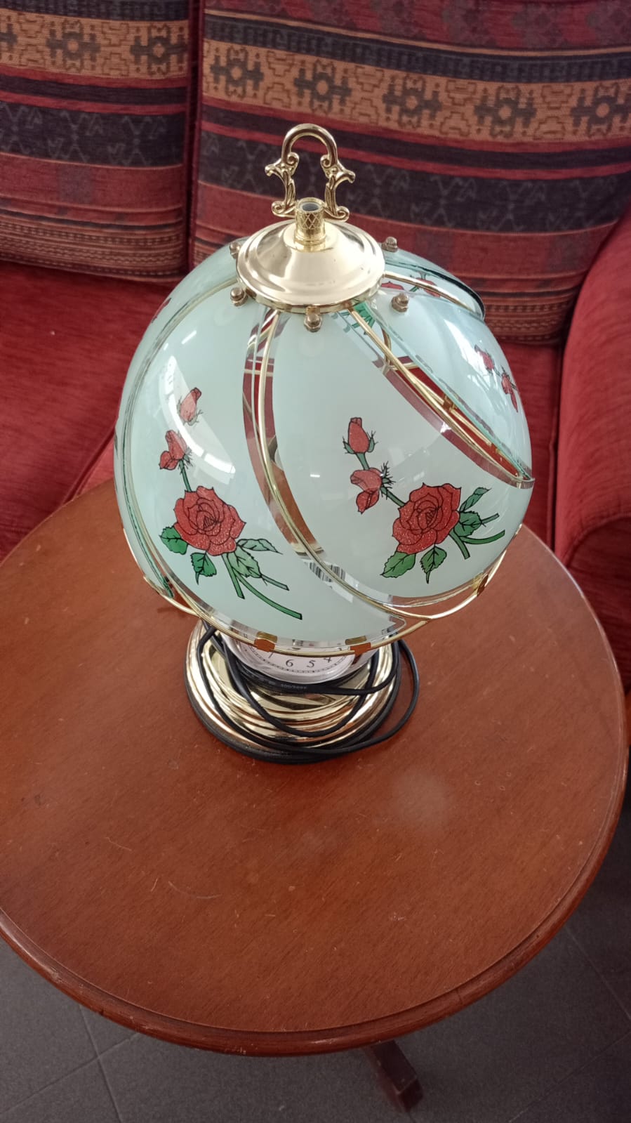 Lampada vintage con orologio
