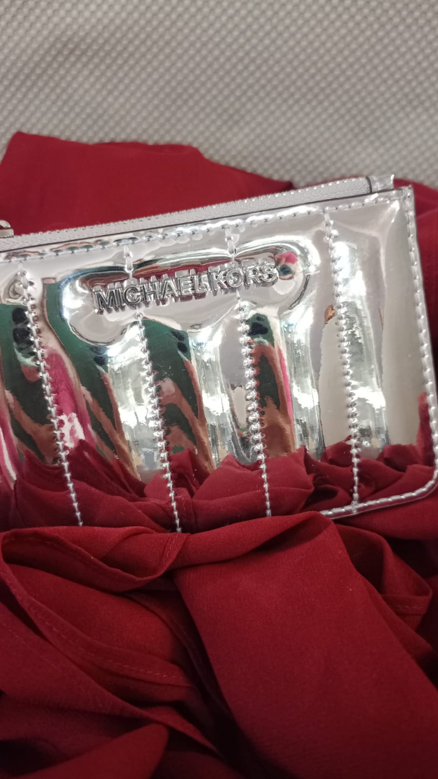 Porta carte/spicci Michael Kors in pelle laminata