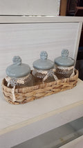 Barattoli cucina per riso in vetro e ceramica