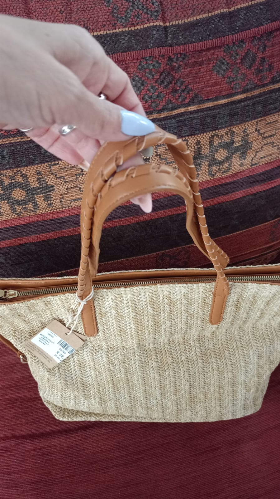 Borsa in paglia Carpisa nuova con etichetta