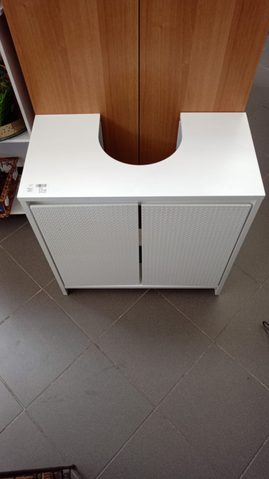 Mobiletto sottolavello bianco 2 ante