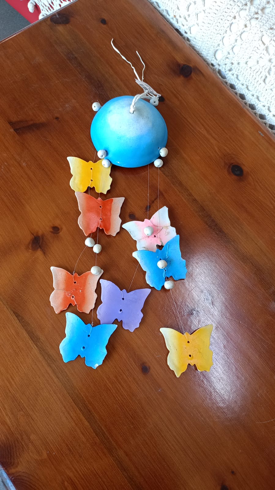 Scacciapensieri in ceramica con farfalle