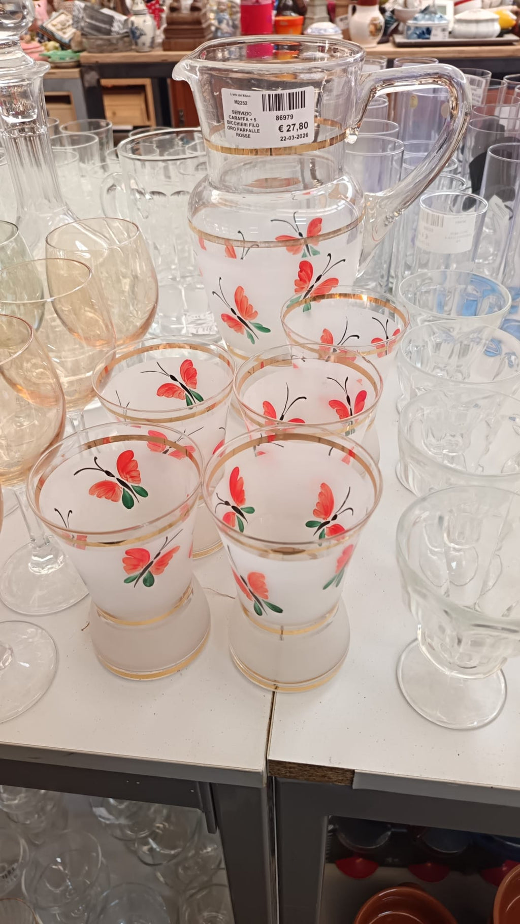Servizio caraffa con 5 bicchieri