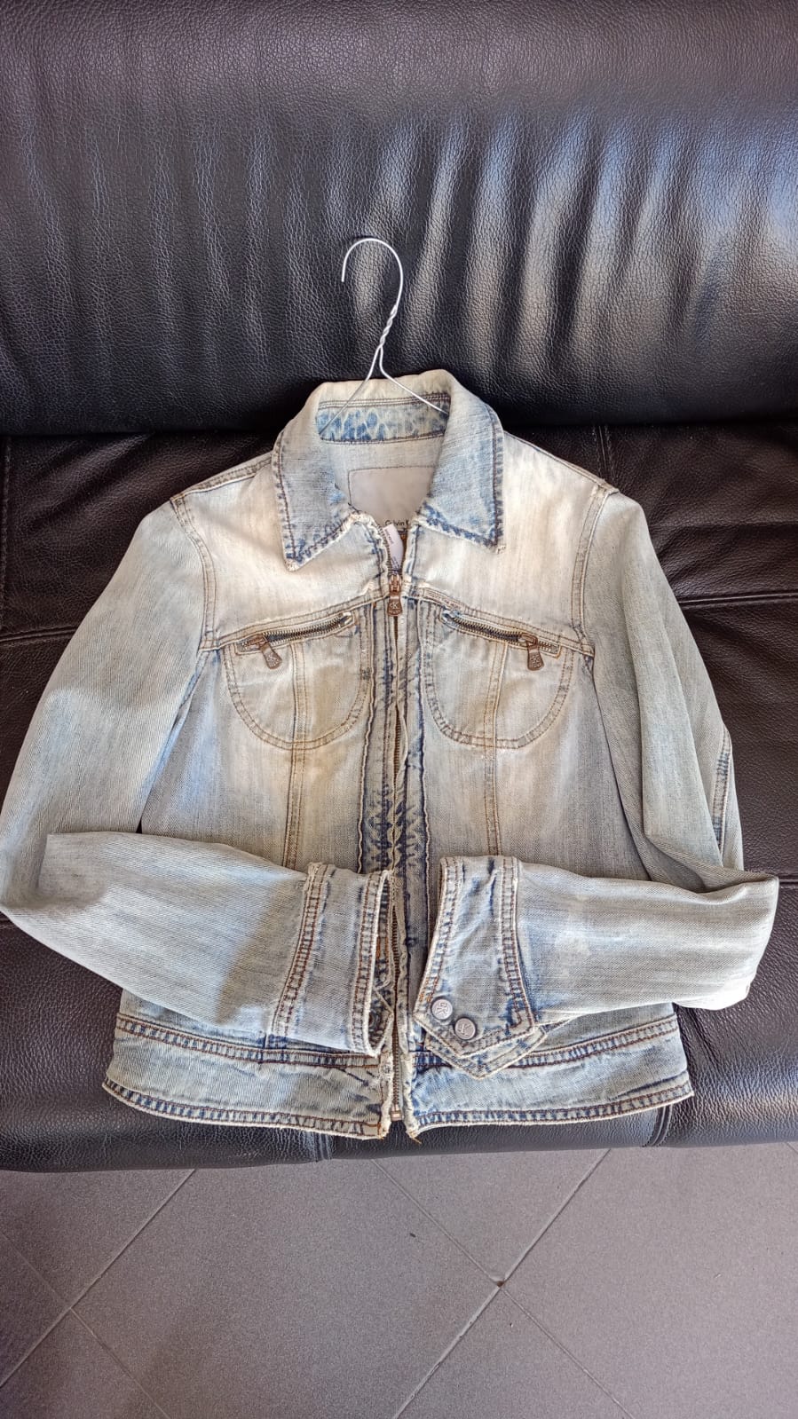 Giubbino jeans Calvin Klein Jeans chiaro taglia XS
