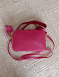 Borsa Miriade fucsia in ecopelle effetto coccodrillo