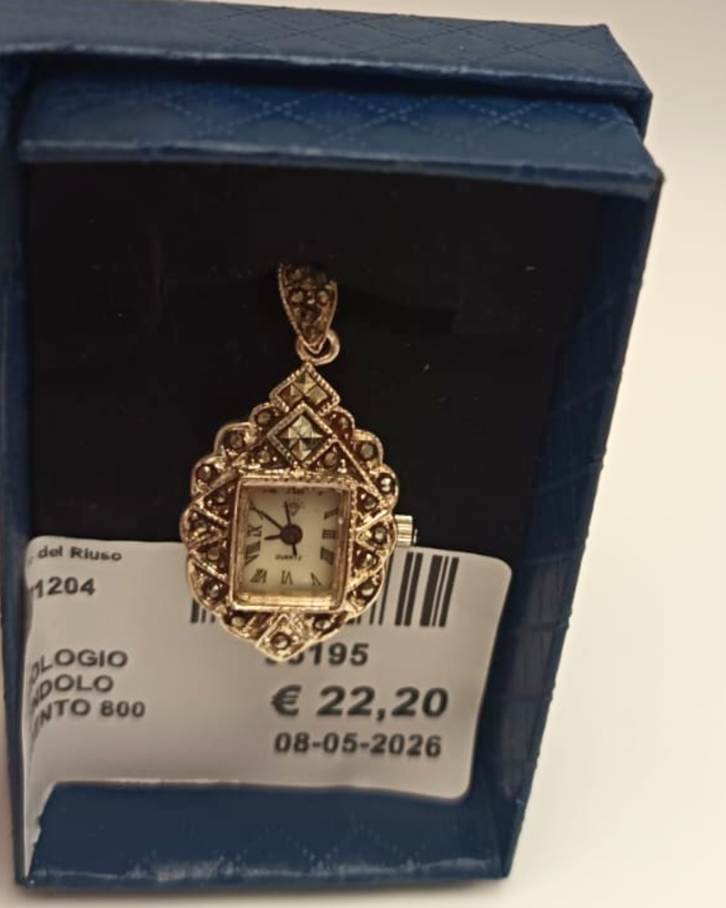 Orologio ciondolo dorato