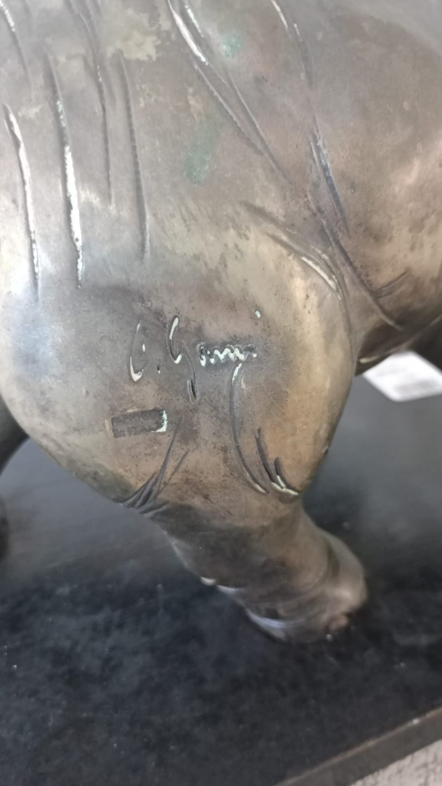 Elefante in ceramica argentato