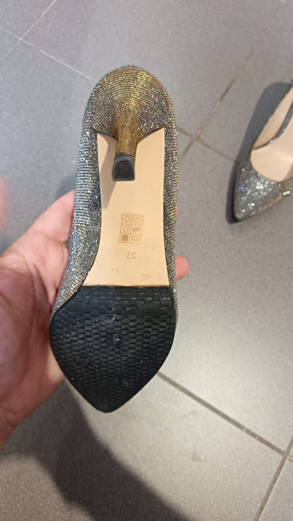 Scarpe col tacco brillantinate - Guess