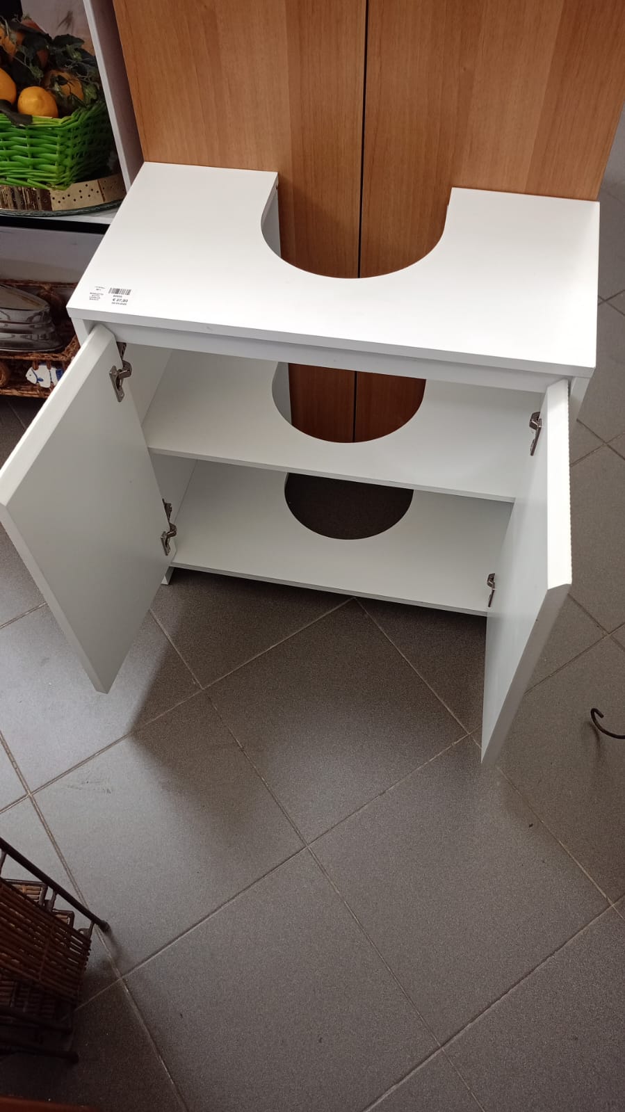 Mobiletto sottolavello bianco 2 ante