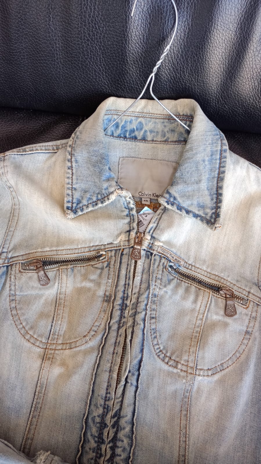 Giubbino jeans Calvin Klein Jeans chiaro taglia XS