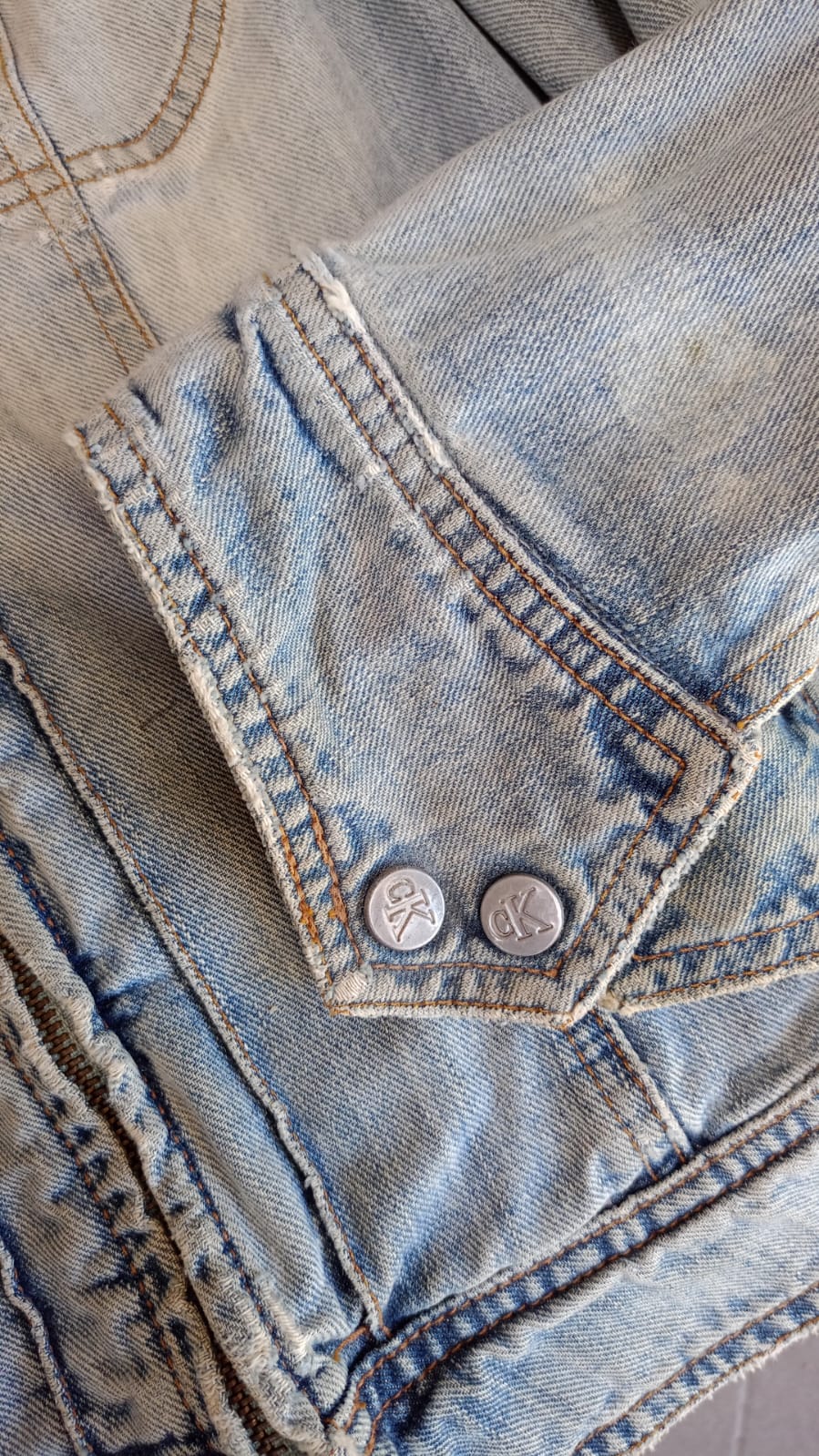 Giubbino jeans Calvin Klein Jeans chiaro taglia XS