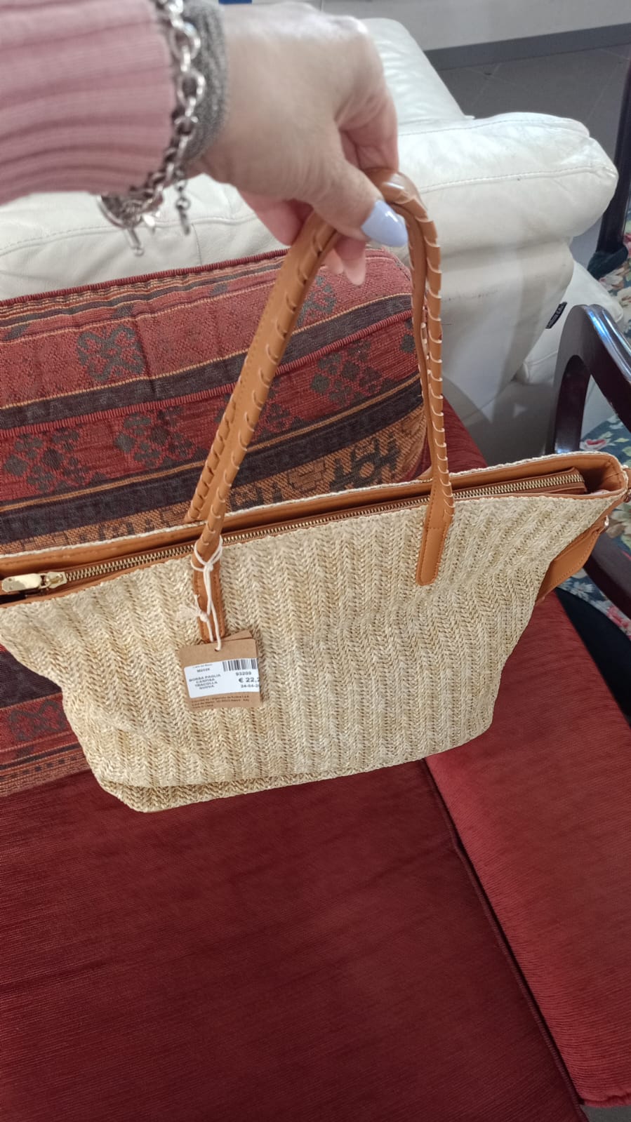 Borsa in paglia Carpisa nuova con etichetta