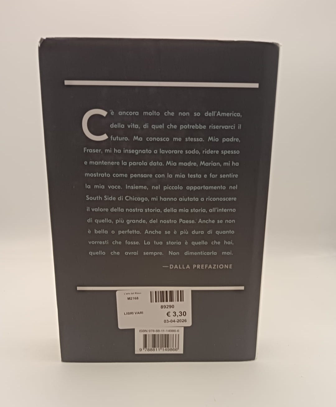 Libro Becoming di Michelle Obama