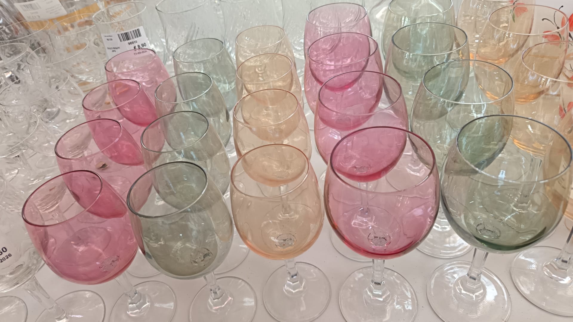 Servizio calici colorati 24 pezzi