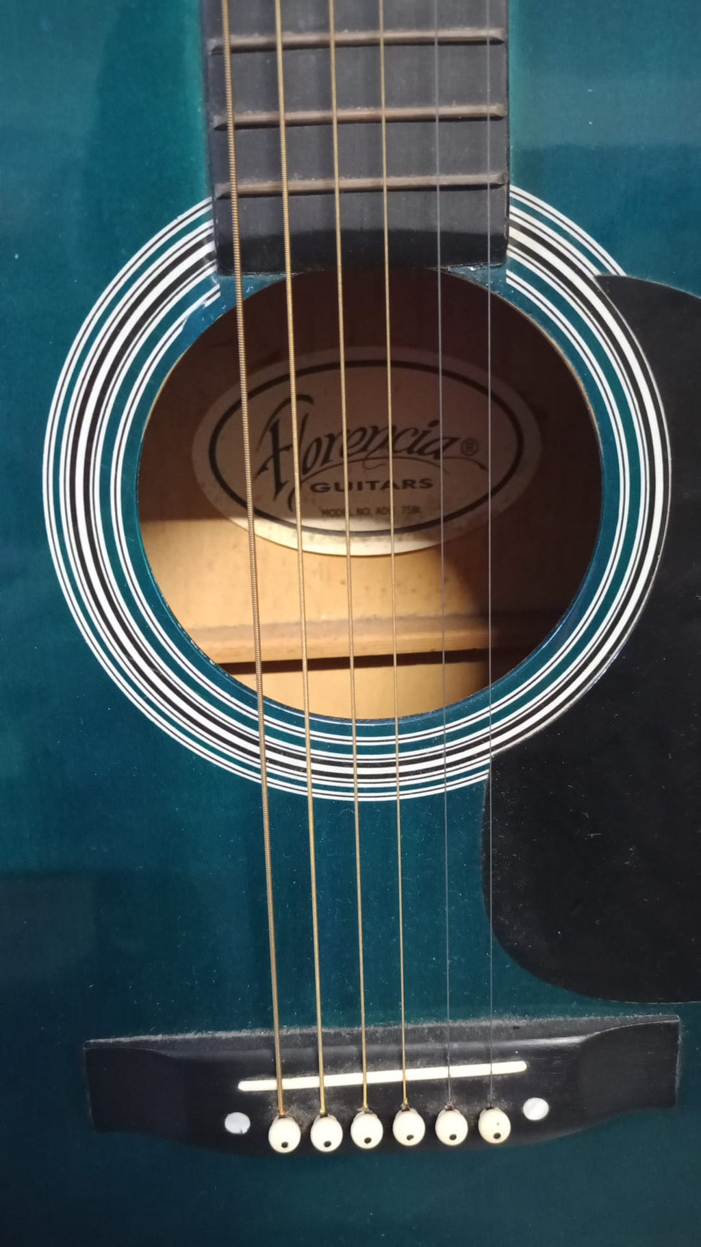 Chitarra acustica Florentia blu