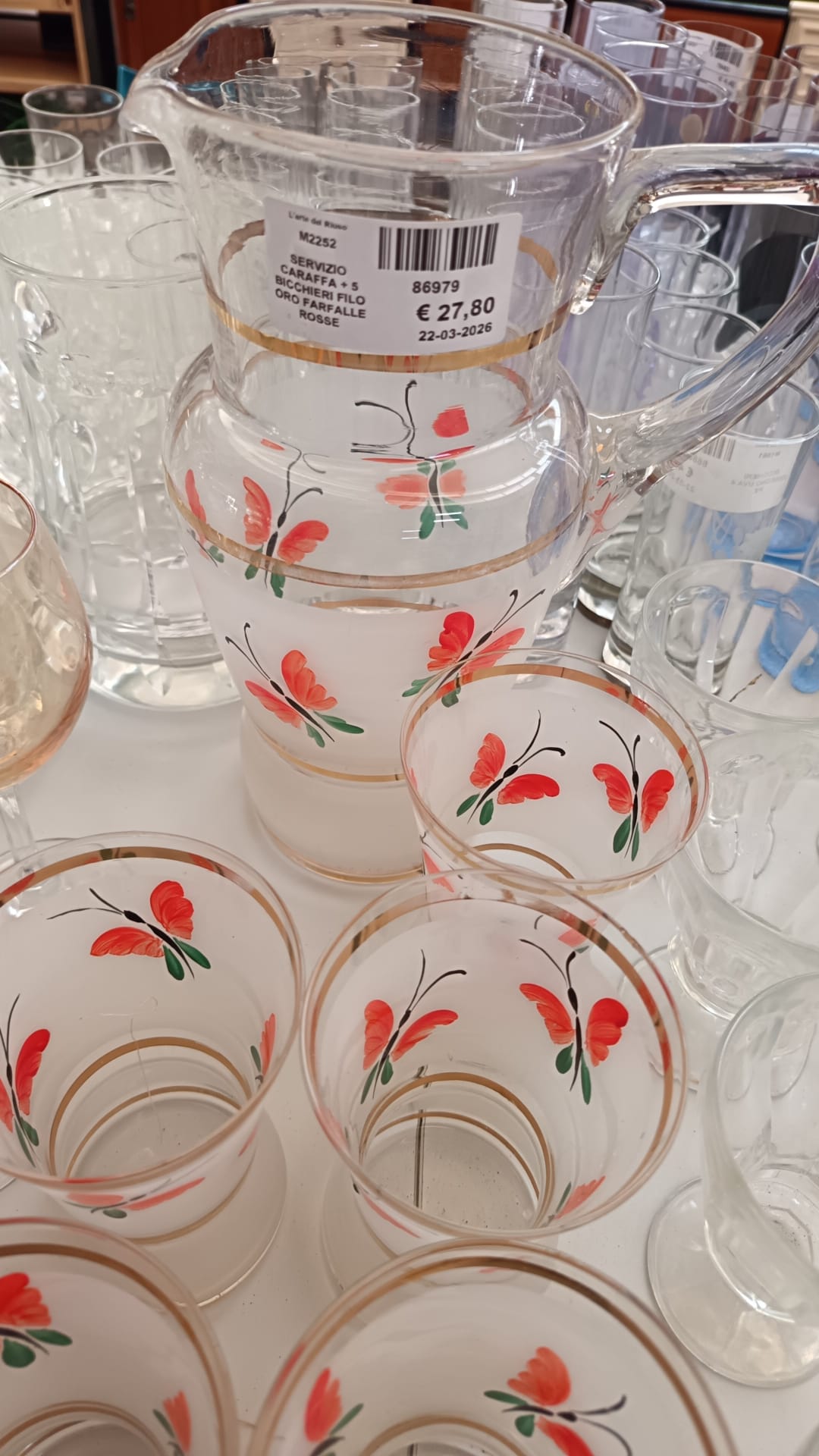 Servizio caraffa con 5 bicchieri