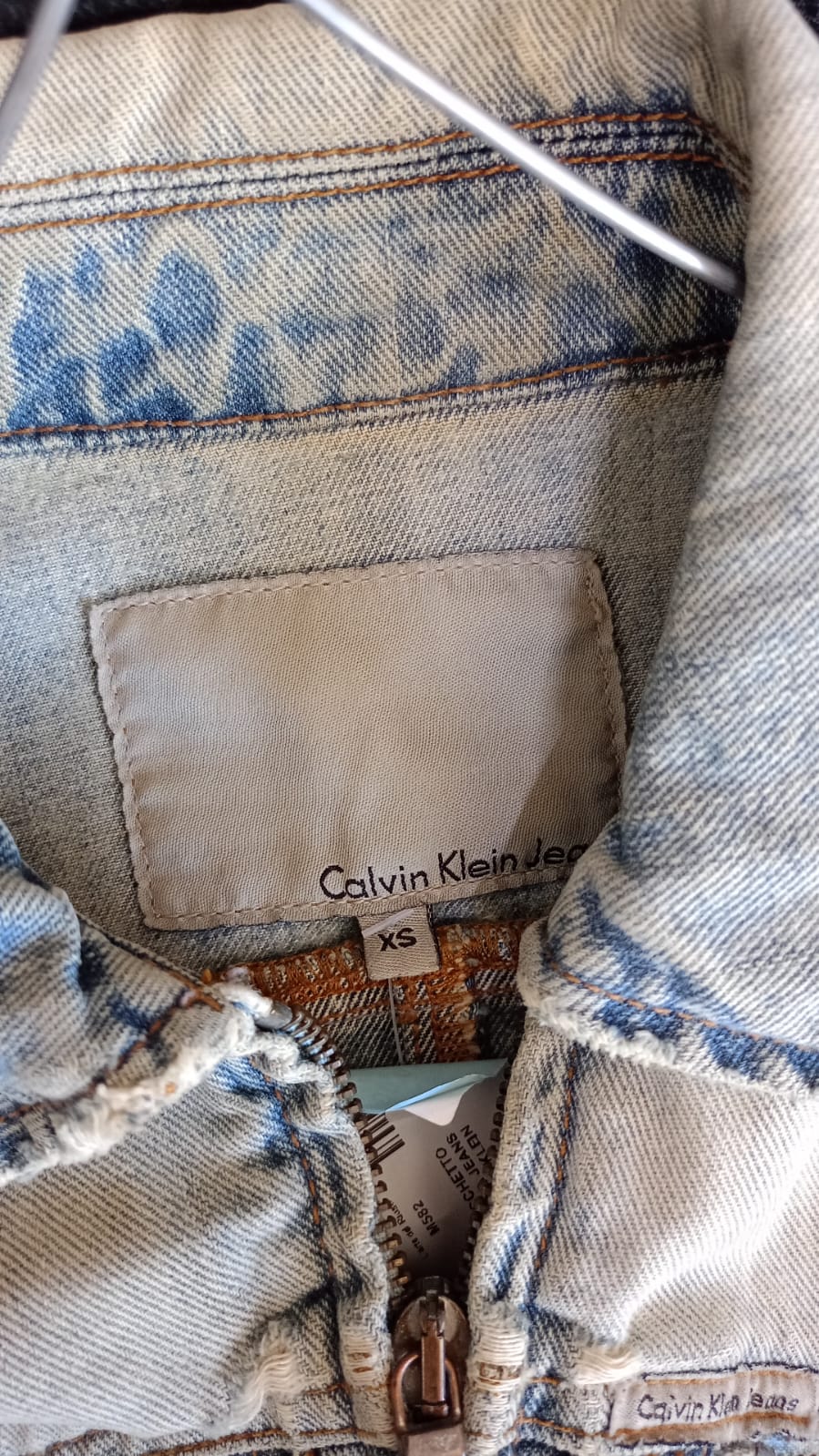 Giubbino jeans Calvin Klein Jeans chiaro taglia XS