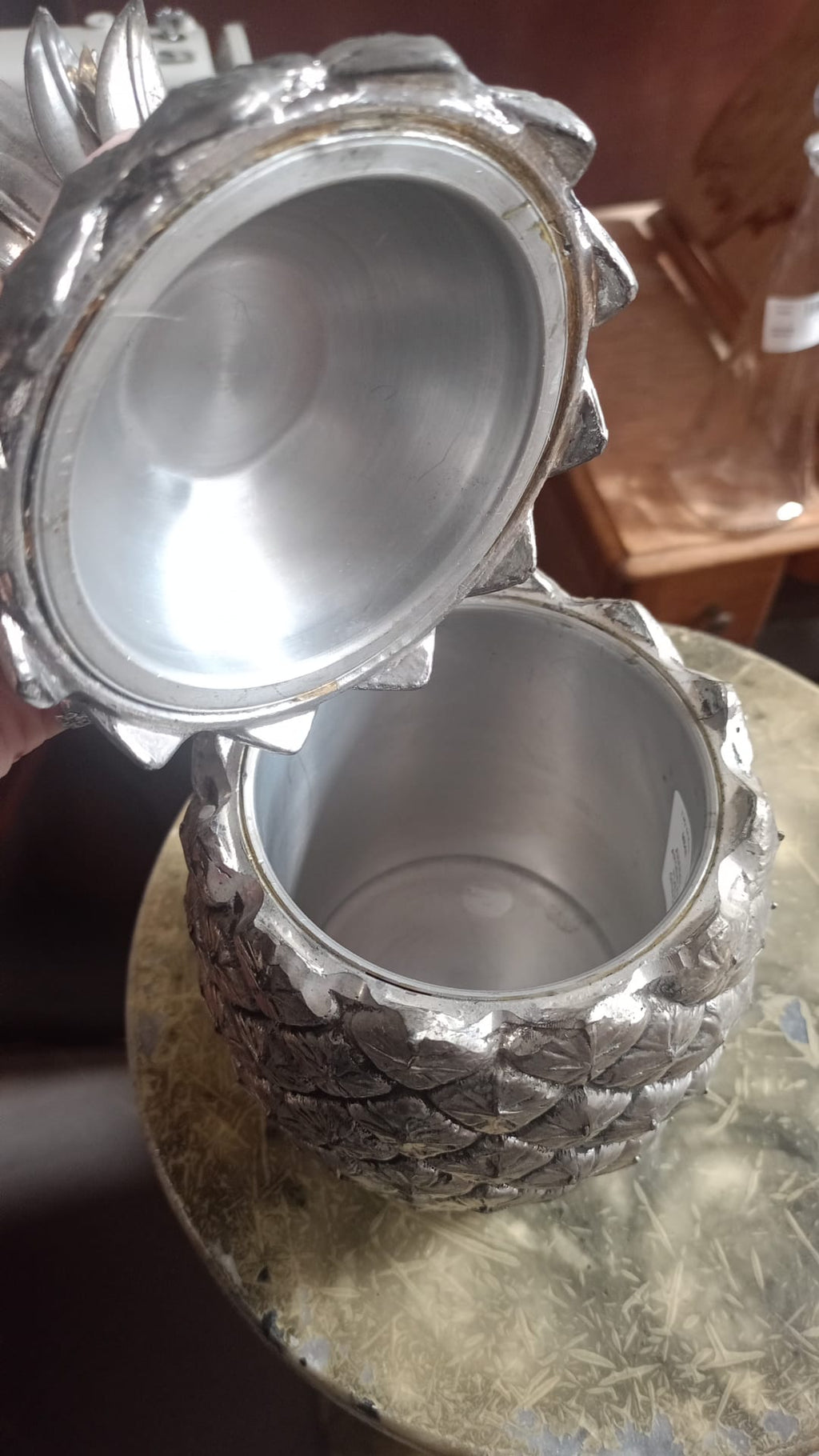 Portaghiaccio argentato a forma di Ananas