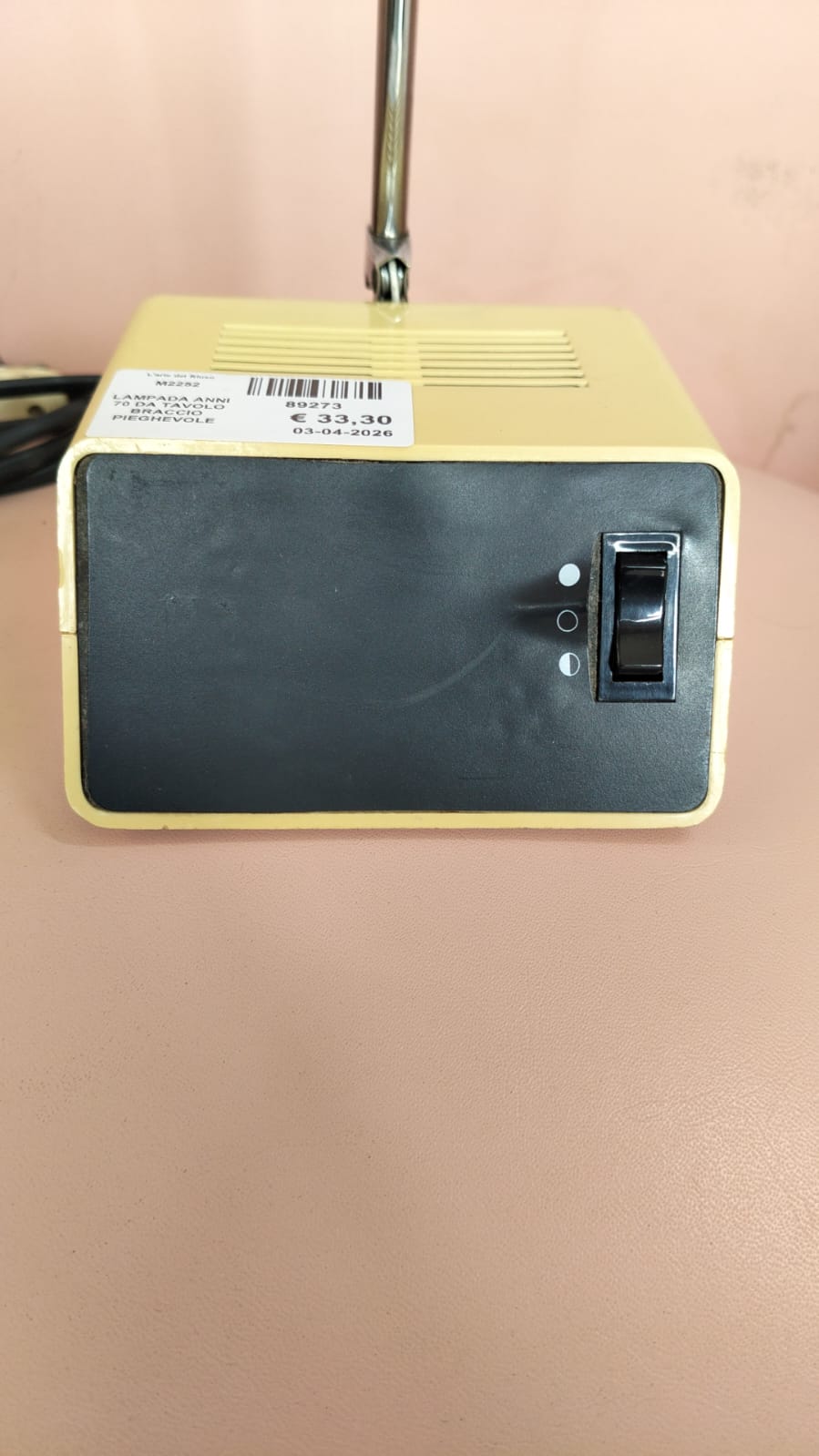 Lampada anni ’70 con braccio pieghevole